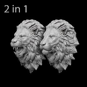 Lion Head Statue 3D